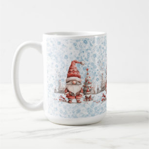 Skandinavischer Weihnachts-Gnom rote Beeren Kaffeetasse