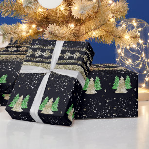 Skandinavischer Weihnachtsbaum Geschenkpapier