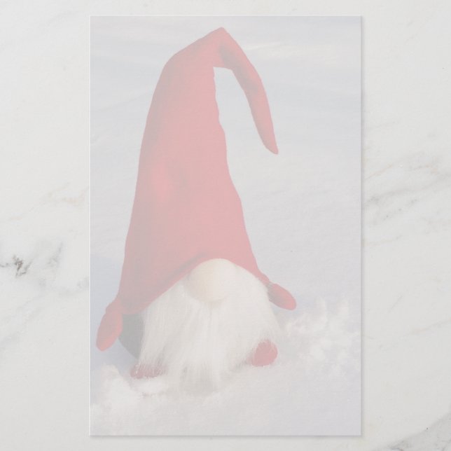 Skandinavischer WeihnachtsGnome Briefpapier (Vorderseite)
