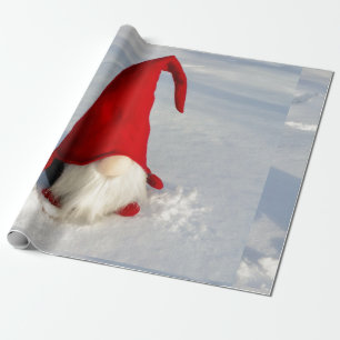 Skandinavischer WeihnachtsGnome Geschenkpapier
