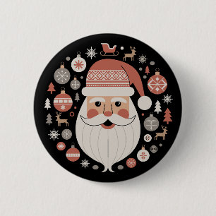 Skandinavischer Weihnachtsmann Cottagecore Norwegi Button