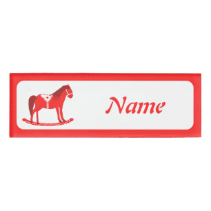 Skandinavischer Weihnachtsrockpferd-Individuelle N Namenschild