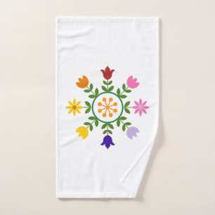 Skandinavisches Art-Blumen-Rad Handtuch
