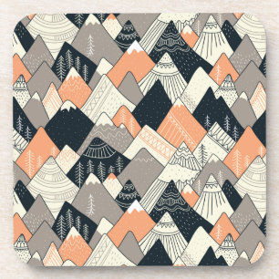 Skandinavisches Art-Gebirgsmuster Getränkeuntersetzer