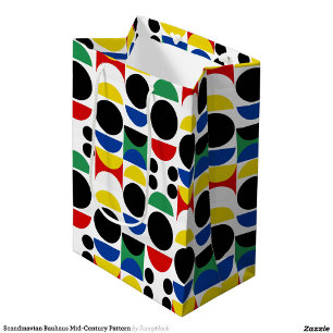 Skandinavisches Bauhaus Mid Century Muster Mittlere Geschenktüte