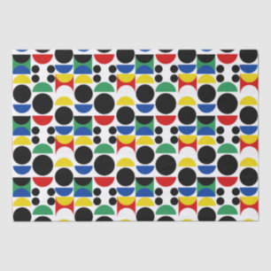 Skandinavisches Bauhaus Mid Century Muster Seidenpapier