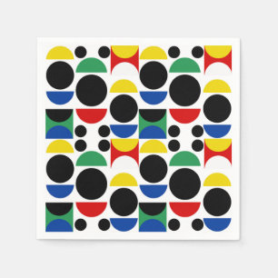 Skandinavisches Bauhaus Mid Century Muster Serviette