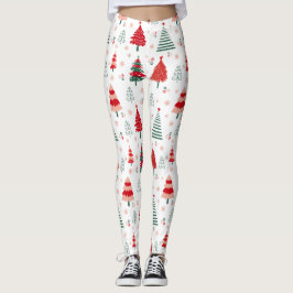 Skandinavisches Baummuster Weihnachten Leggings