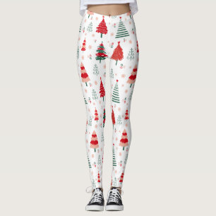 Skandinavisches Baummuster Weihnachten Leggings