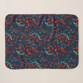 Skandinavisches Blumenvolk Kunst Nahtloses Muster Sherpadecke