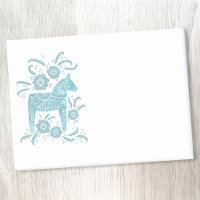 Skandinavisches Dalamastorse - Aquamarine Post-it-