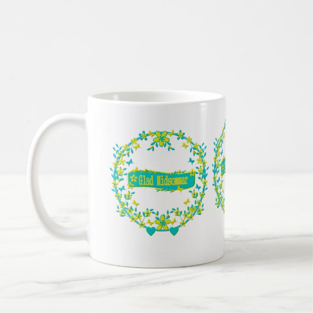 skandinavisches Design, Glad midsommar Kaffeetasse (Links)