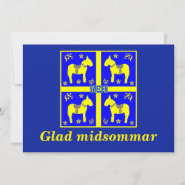 skandinavisches Design, Personalisiert Glad Midsom Einladung
