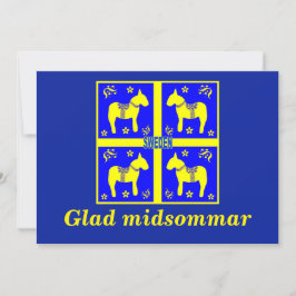 skandinavisches Design, Personalisiert Glad Midsom Einladung