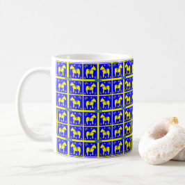 skandinavisches Design, schwedische Nationalfarben Kaffeetasse