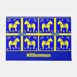 skandinavisches Design, schwedisches Pferd, person Fußmatte