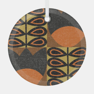 Skandinavisches Design: Vintages nahtloses Muster Ornament Aus Glas