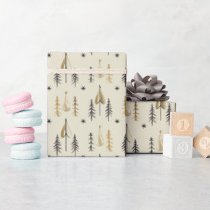 Skandinavisches Elfenbein-Christmas-Tropfen-Orname Geschenkpapier