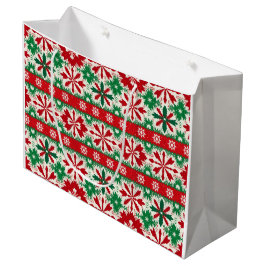 Skandinavisches Fair Isle Weihnachten Große Geschenktüte