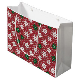 Skandinavisches Fair Isle Weihnachten Große Geschenktüte