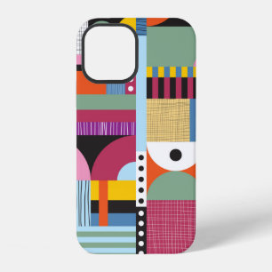 Skandinavisches farbenfrohes Muster iPhone 12 Hülle