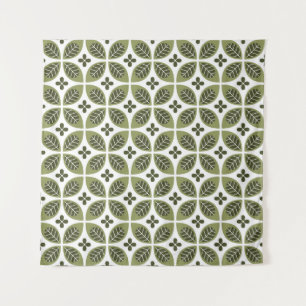 Skandinavisches Floral: Nahtloses Vintage-Design. Wandteppich