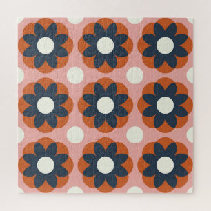 Skandinavisches Floral: Vintage Nahtloses Design Puzzle