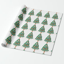 Skandinavisches Folk Art Weihnachtsbaum Wanderpass