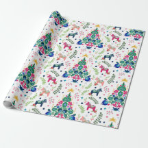 Skandinavisches Folk Art Weihnachtsbäume & Dala Ho