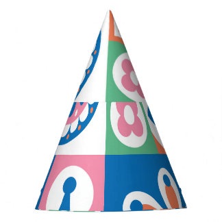 skandinavisches Folklore-Abstraktes Muster Partyhütchen