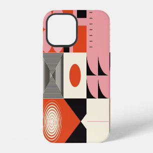Skandinavisches Geometrisches: Farbige Kunstmuster iPhone 12 Hülle