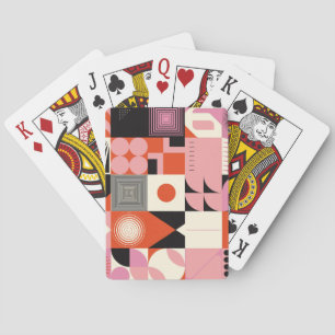 Skandinavisches Geometrisches: Farbige Kunstmuster Spielkarten