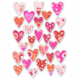 Skandinavisches Herz Aufkleber