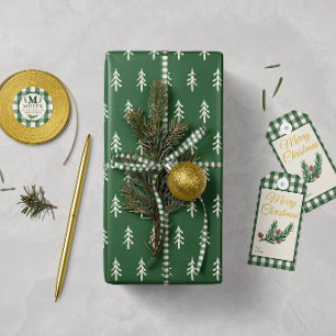 Skandinavisches Immergrün-Weihnachten Geschenkpapier