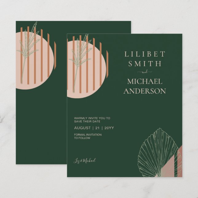 Skandinavisches Japandi - Abstrakte Formen SAVE TH (Vorne/Hinten)