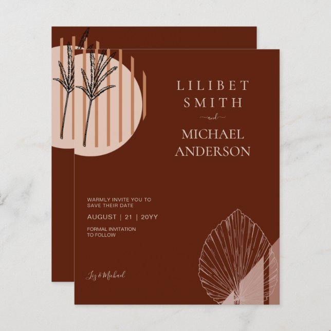 Skandinavisches Japandi - Abstrakte Formen SAVE TH (Vorne/Hinten)