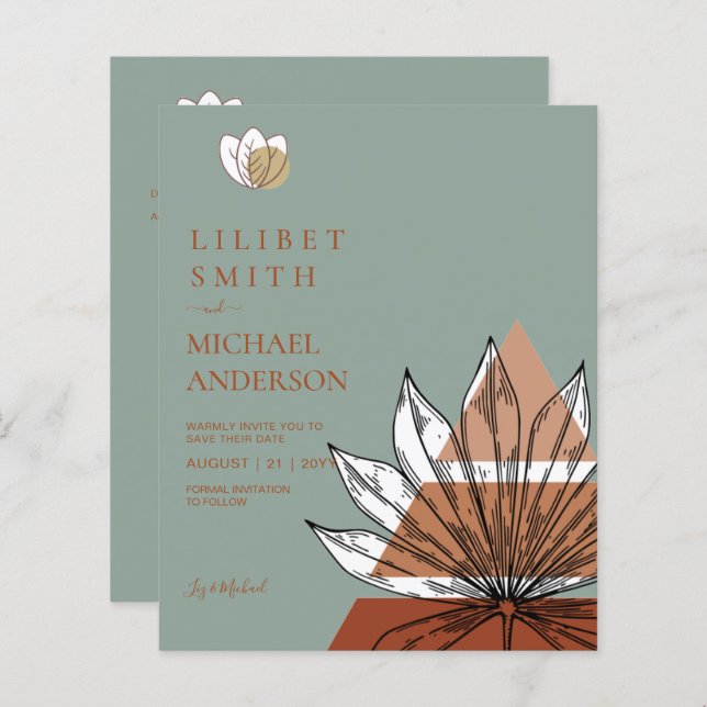 Skandinavisches Japandi - Abstrakte Formen SAVE TH (Vorne/Hinten)