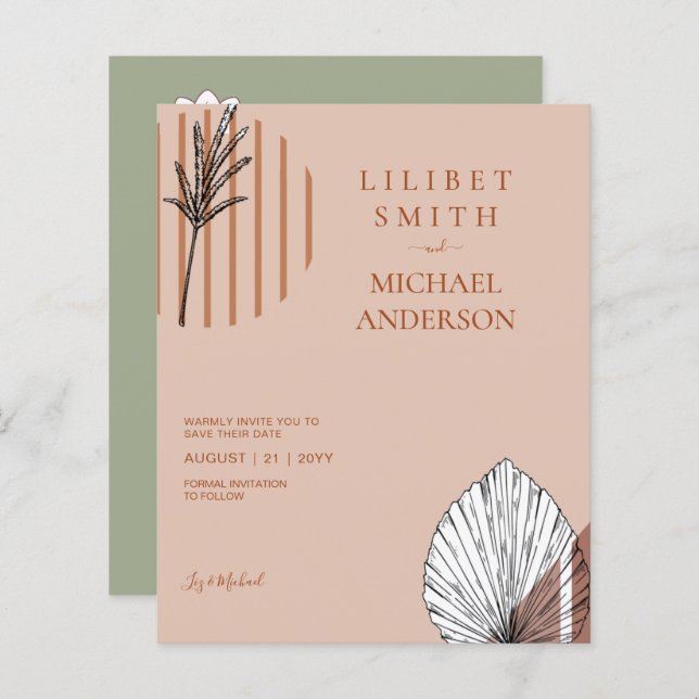 Skandinavisches Japandi - Abstrakte Formen SAVE TH (Vorne/Hinten)