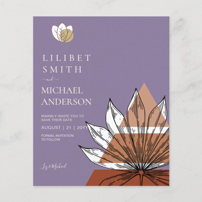 Skandinavisches Japandi - Abstrakte Formen SAVE TH Flyer (Vorne)