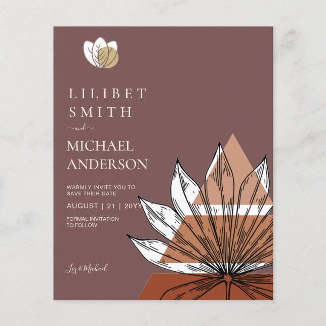 Skandinavisches Japandi - Abstrakte Formen SAVE TH Flyer (Vorne)