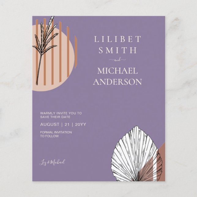 Skandinavisches Japandi - Abstrakte Formen SAVE TH Flyer (Vorne)