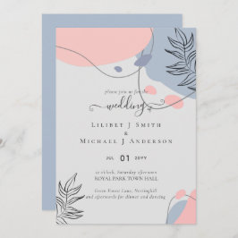 Skandinavisches Japandi Moderne Abstrakte Hochzeit