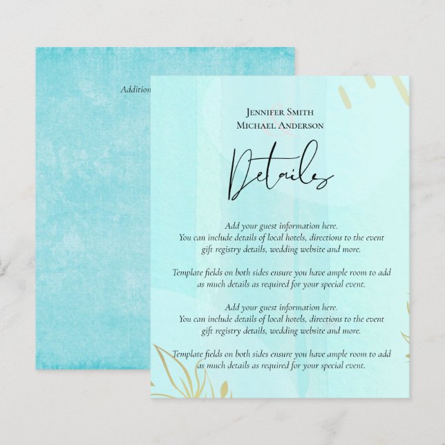 Skandinavisches Japandi Moderne Abstrakte Hochzeit (Vorne/Hinten)