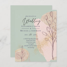 Skandinavisches Japandi Moderne Abstrakte Hochzeit