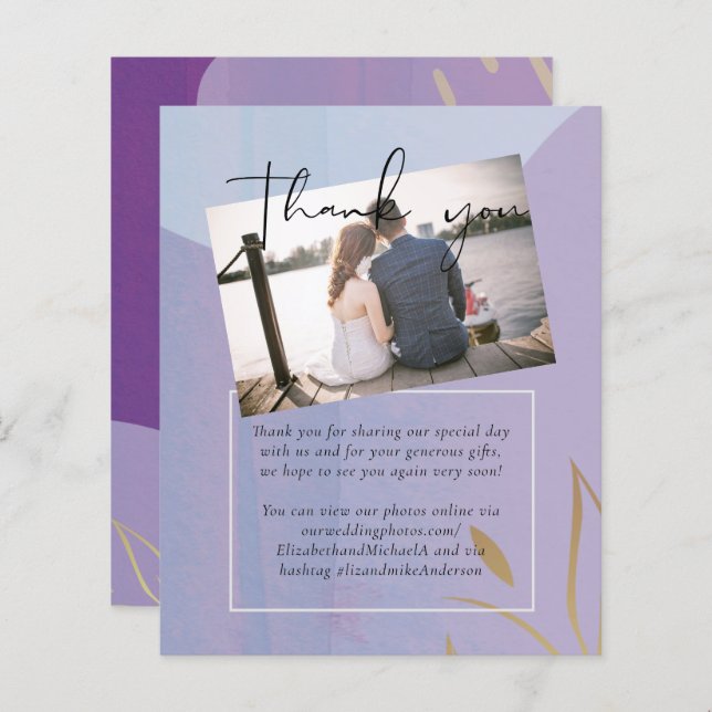 Skandinavisches Japandi Moderne Abstrakte Hochzeit (Vorne/Hinten)