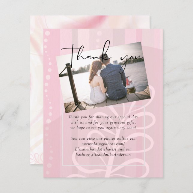 Skandinavisches Japandi Moderne Abstrakte Hochzeit (Vorne/Hinten)