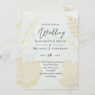 Skandinavisches Japandi Moderne Abstrakte Hochzeit