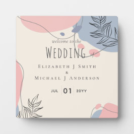 Skandinavisches Japandi Moderne Abstrakte Hochzeit Fotoplatte