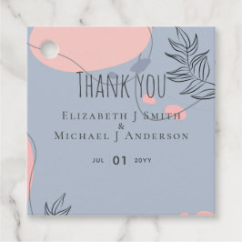 Skandinavisches Japandi Moderne Abstrakte Hochzeit Geschenkanhänger