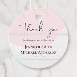 Skandinavisches Japandi Moderne Abstrakte Hochzeit Geschenkanhänger